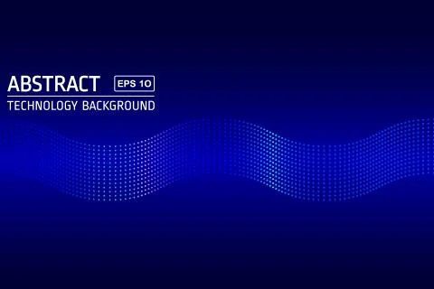 Abstract Wave Technology Background Illustration Stock Illustration