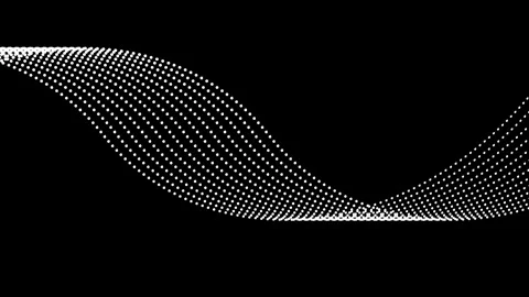 Abstract wave technology background with white color digital Dot background.. Stock Footage 308400574
