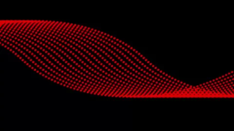 Abstract wave technology background with white color digital Dot background.. Stock Footage 308400583
