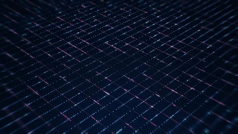 Abstract wave texture glowing defocused particles. Cyber digital technology Video stock 103760470