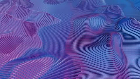 Abstract wave-like texture with purple and blue gradients and smooth lines.. Stock-Illustration