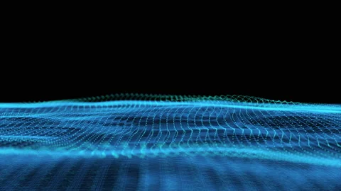 Abstract wave three-dimensional animation, abstract background Stock Footage 95870974