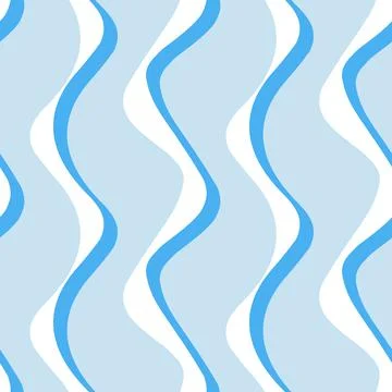 Abstract wave twisting line seamless pattern broken blue white contrast fault Stock Illustration