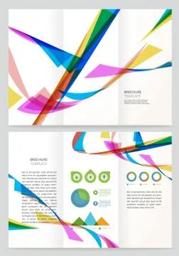 Abstract wave Vector Brochure Template Stock Illustration