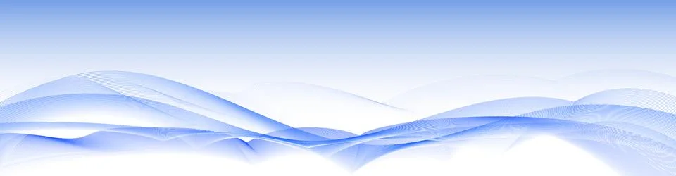 Abstract wave vector horizontal lines on blue gradient background Stock Illustration