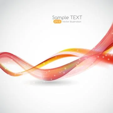 Abstract Wave  White Background. Vector Illustration Stock Illustration