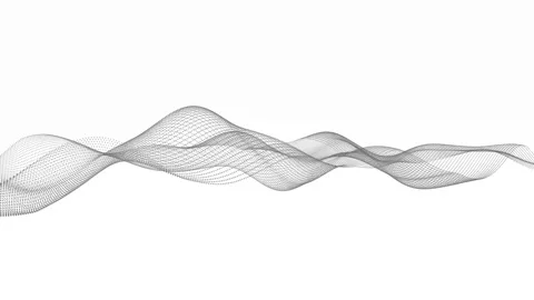 Abstract wave on white background. Wave drawing of lines. Stock Footage 289506161