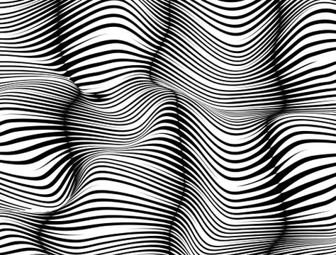 Abstract Wave Zebra Pattern Background. Vector Illustration Illustrazione stock