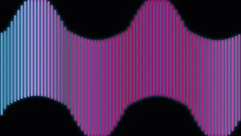 Abstract Waveform Animation with Gradient Colors Stock Footage 342043937