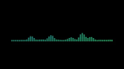 Abstract waveform audio dash line on transparent background, abstract sound wave Stock Footage 305810799