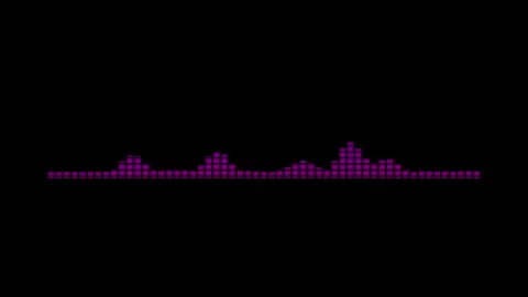 Abstract waveform audio dash line on transparent background, abstract sound wave Stock Footage 305810801