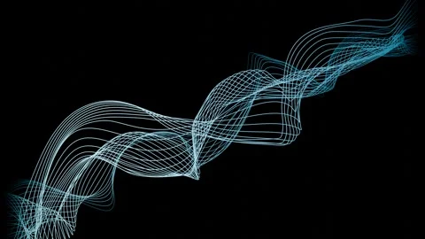 Abstract Waveform Motion Loop Video stock 300962835