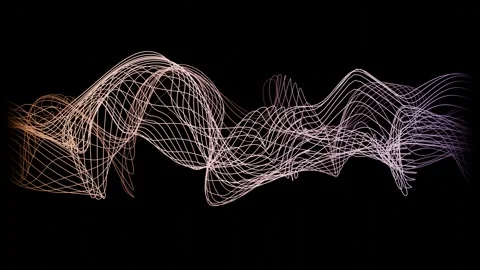 Abstract Waveform Motion Loop Video stock 300962842