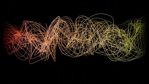 Abstract Waveform Motion Loop Video stock 300962864