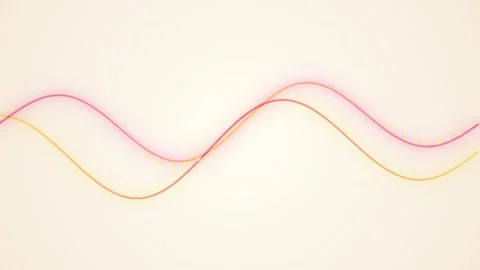 Abstract Waveform Sound Waves Animation Yellow Pink Gradient Background Stock Footage 347559214