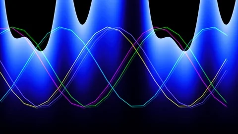 Abstract Waveform Visualization: Data Flow, Sound Waves, and Network Signals 動画素材 331716874