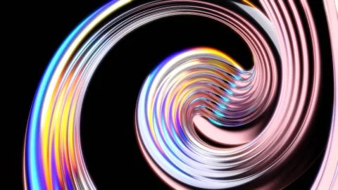 Abstract waves - 3D Illustration Stock Illustration