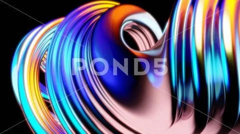 Abstract waves - 3D Illustration Stock Illustration