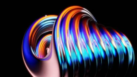 Abstract waves - 3D Illustration Stock Illustration