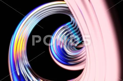 Abstract waves - 3D Illustration Stock Illustration