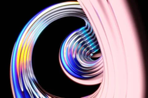 Abstract waves - 3D Illustration Stock Illustration