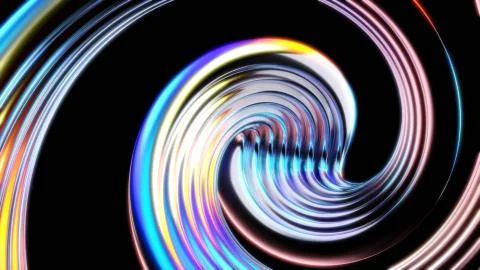 Abstract waves - 3D Illustration Stock Illustration