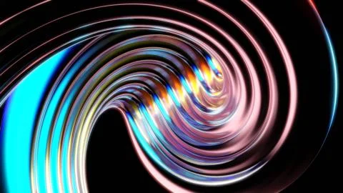 Abstract waves - 3D Illustration Stock Illustration