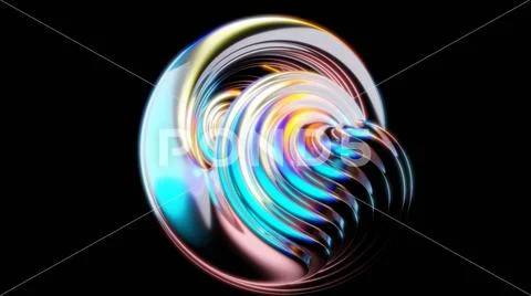 Abstract waves - 3D Illustration Stock Illustration