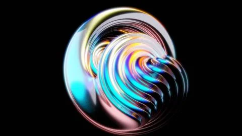 Abstract waves - 3D Illustration Stock Illustration