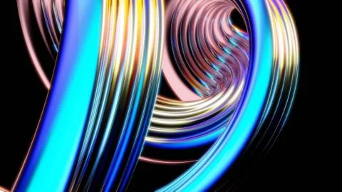 Abstract waves - 3D Illustration Stock Illustration