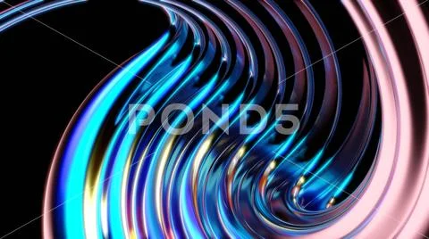 Abstract waves - 3D Illustration Stock Illustration