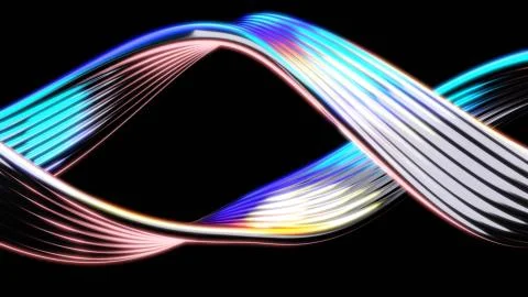 Abstract waves - 3D Illustration Stock Illustration