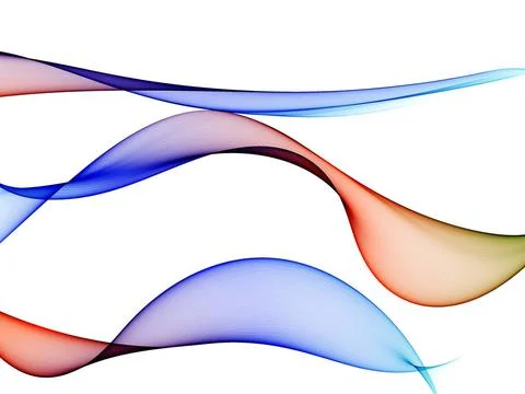 Abstract waves Abstract generated colorful wave pattern over white backgro... 스톡 사진