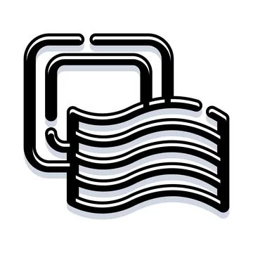Abstract waves and square lines icon design Stock Illustration