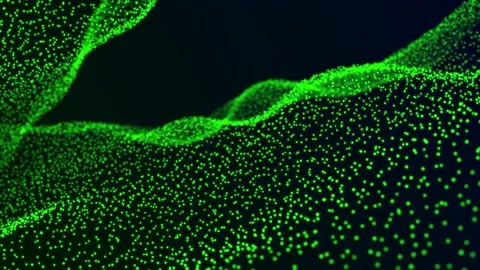 Abstract Waves Animation. Technology Particle Background 4K Stock Footage 154955523