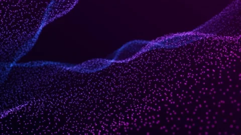 Abstract Waves Animation. Technology Particle Background 4K Stock Footage 154955525