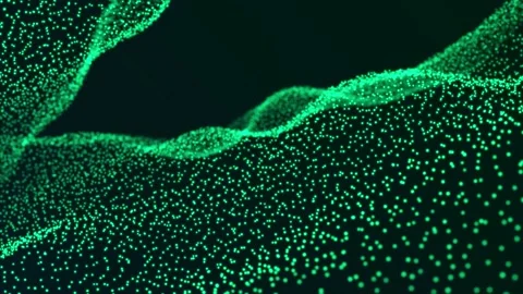 Abstract Waves Animation. Technology Particle Background 4K Stock Footage 154955527