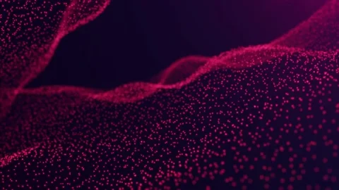 Abstract Waves Animation. Technology Particle Background 4K Stock Footage 154955637