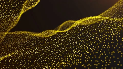 Abstract Waves Animation. Technology Particle Background 4K Stock Footage 154955643