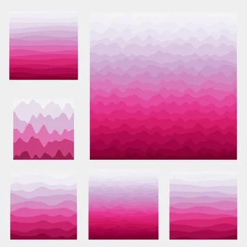 Abstract waves background collection. Curves in purple red colors. Charming.. Stock Photos