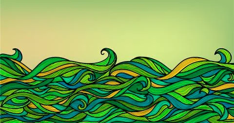 Abstract Waves Background Stock Illustration