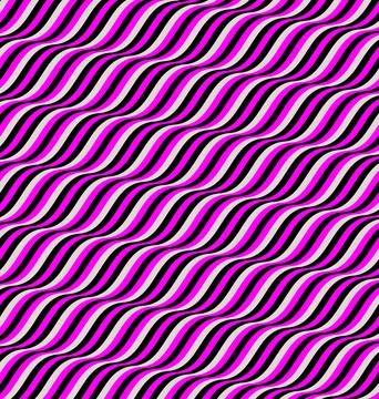 Abstract Waves Background. Psychedelic Kinetic Effect In Three Colors Stock Illustration
