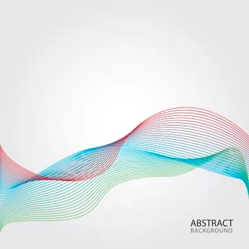 Abstract waves background - Red - green - blue waves background Stock Illustration