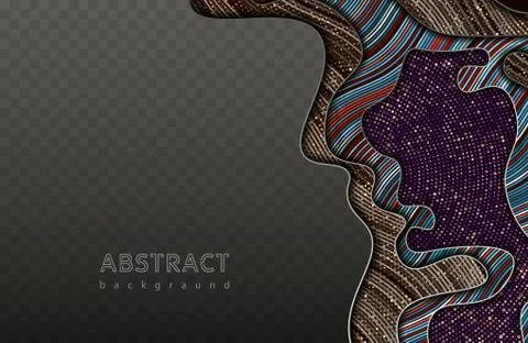 Abstract waves background. Vector geometric illustration. Graphic design elem Stock Illustration