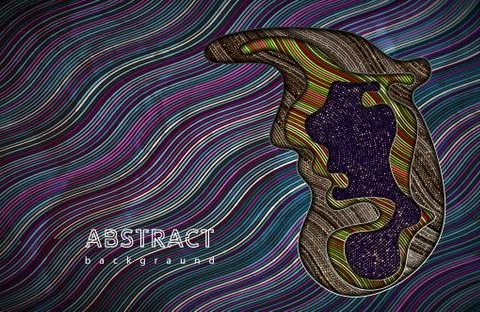 Abstract waves background. Vector geometric illustration. Graphic design elem Stock Illustration