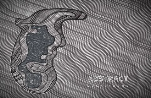 Abstract waves background. Vector geometric illustration. Graphic design elem Stock Illustration