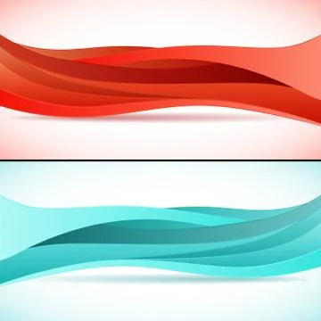 Abstract waves backgrounds set Illustrazione stock