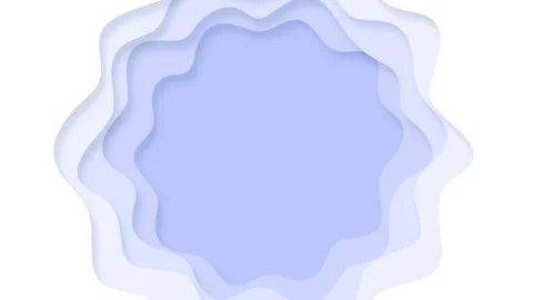 Abstract waves banner. paper cut style. 3D loop background with copy space Stock Footage 166835030