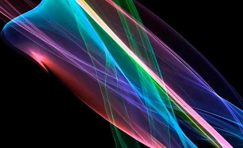 Abstract waves on black background Stock Illustration