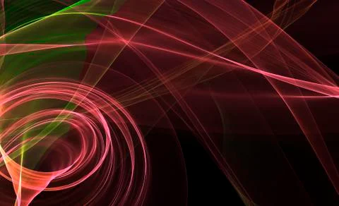 Abstract waves on black background Stock Illustration